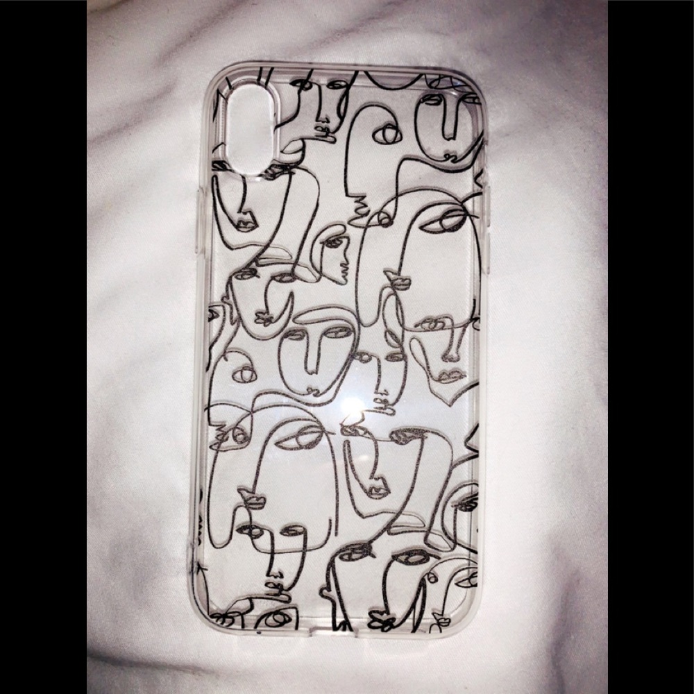 Abstract face iPhone XR phone case